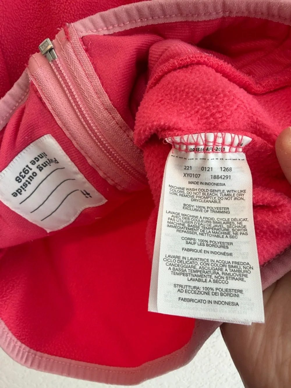 Columbia Girls Bright Pink Hooded Fleece Jacket - Picture 5 of 5